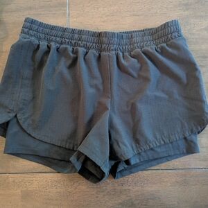 RBX Black Athletic Shorts with Compression Liner